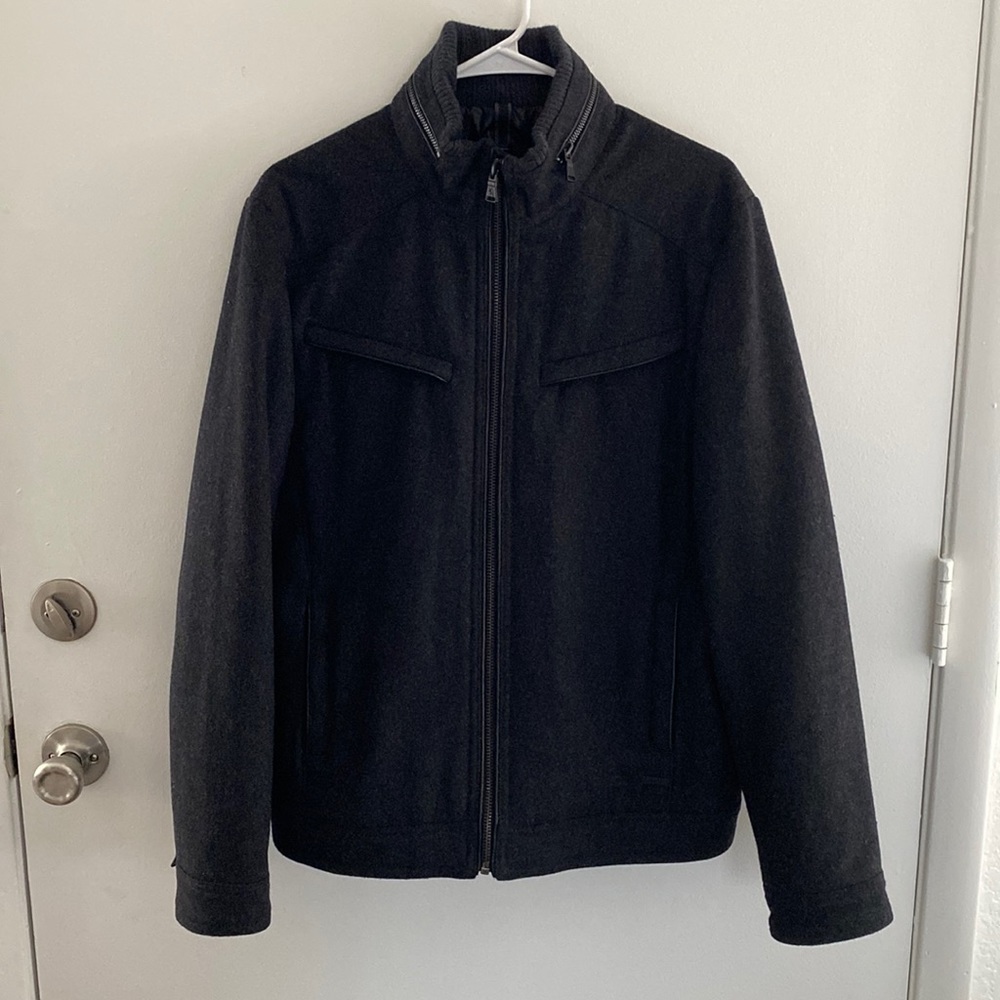 Express Charcoal Wool Blend Jacket
